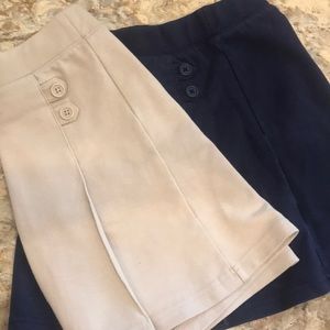 Cotton blend uniform skort